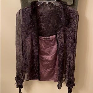 Vintage Elie Tahari 2 piece blouse Small/petite